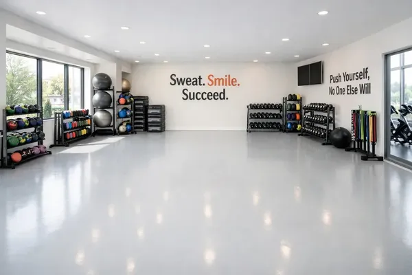Commercial epoxy floor auto shop Lee County Florida
