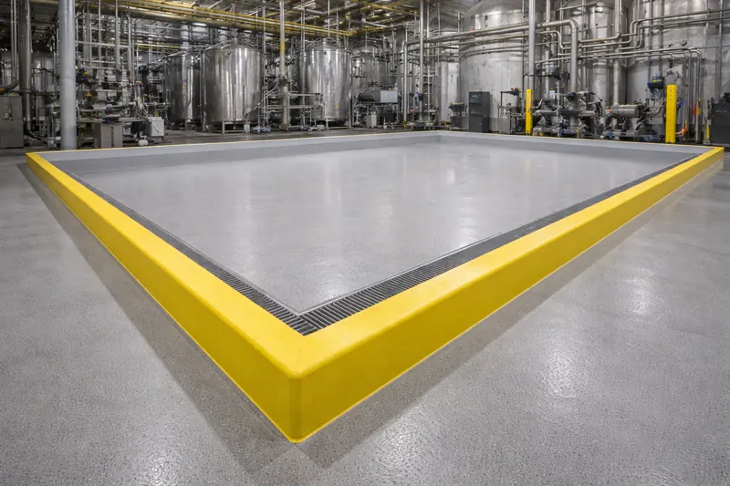 Urethane cement floor coating for industrial facility in Lee County